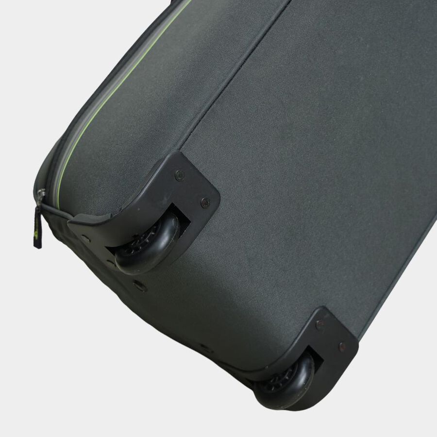 2 Wheels Dark Grey Polyester Duffle Trolley,Small , , large