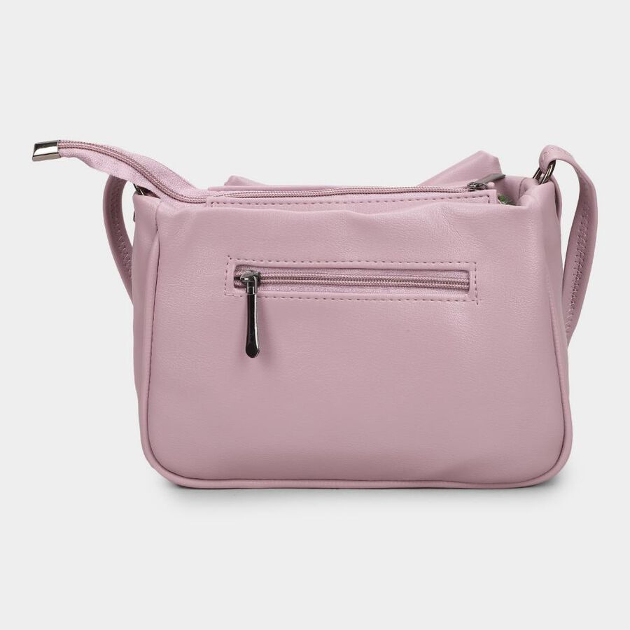 Women'sLilac Polyurethane Handbag, , large
