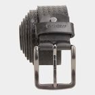 Men's Black Leather Casual Belt, , small image number null