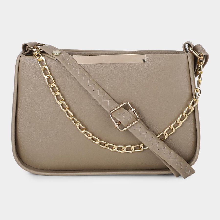 Woman's Beige Polyurethane Bag, , large