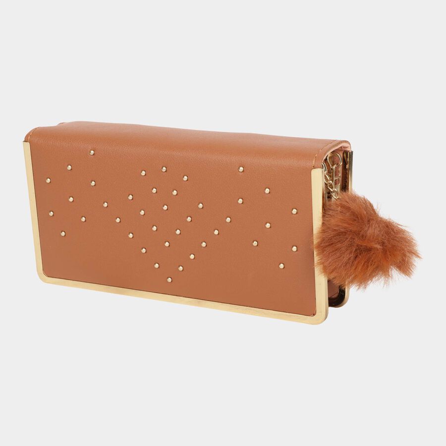 Women's Polyurethane Zipper Hand Pouch, , large image number null
