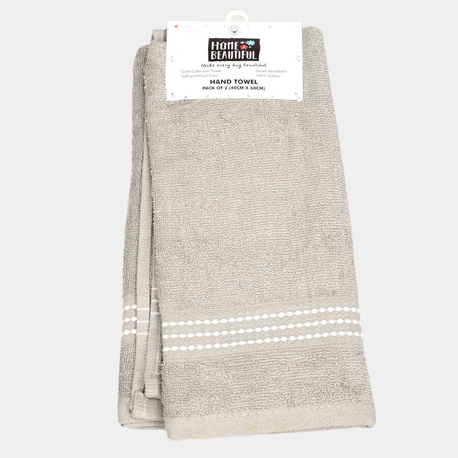 380 GSM Grey Cotton Hand Towel, , large
