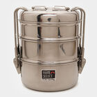 Stainless Steel Clip Tiffin - 3 Pcs., , small image number null