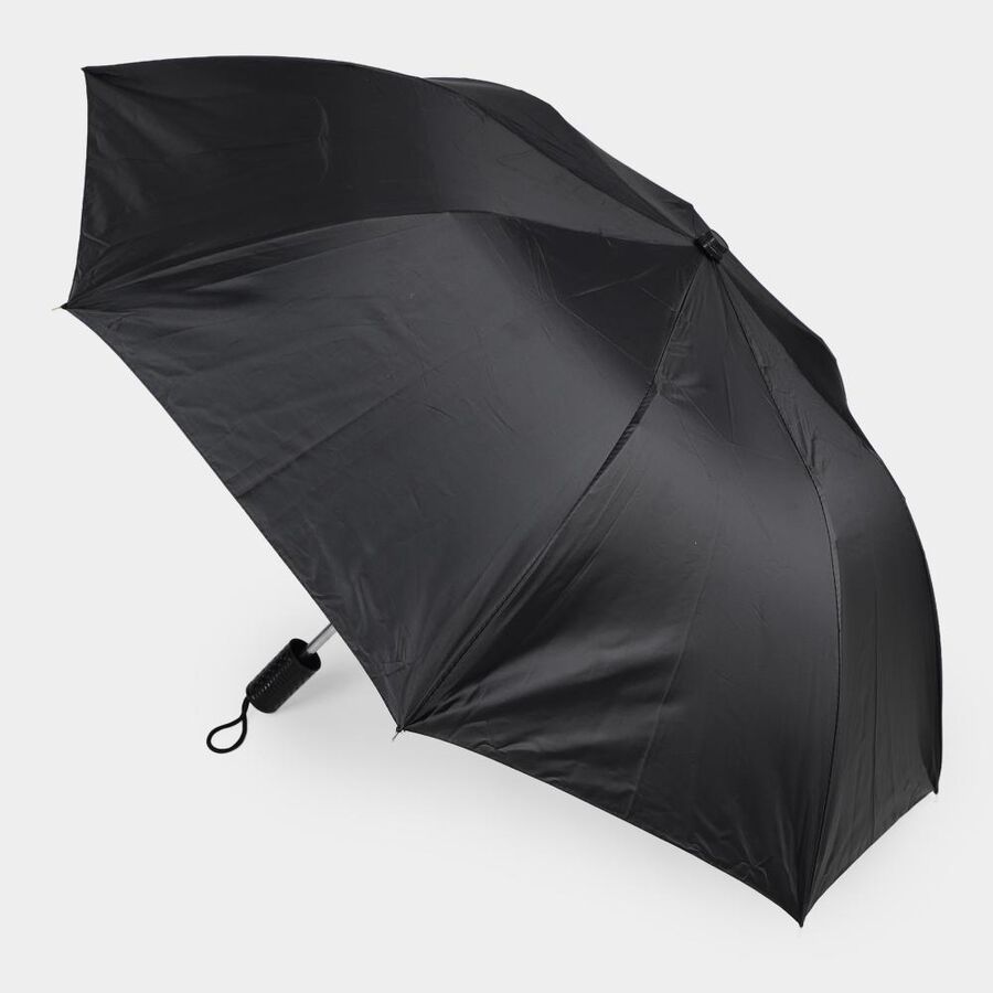 Black Polyester Men's Umbrella, , large