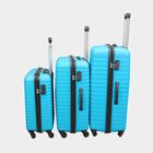 4-Wheel Light Blue Polypropylene Hard Case Trolley, Small + Medium + Large, , small image number null