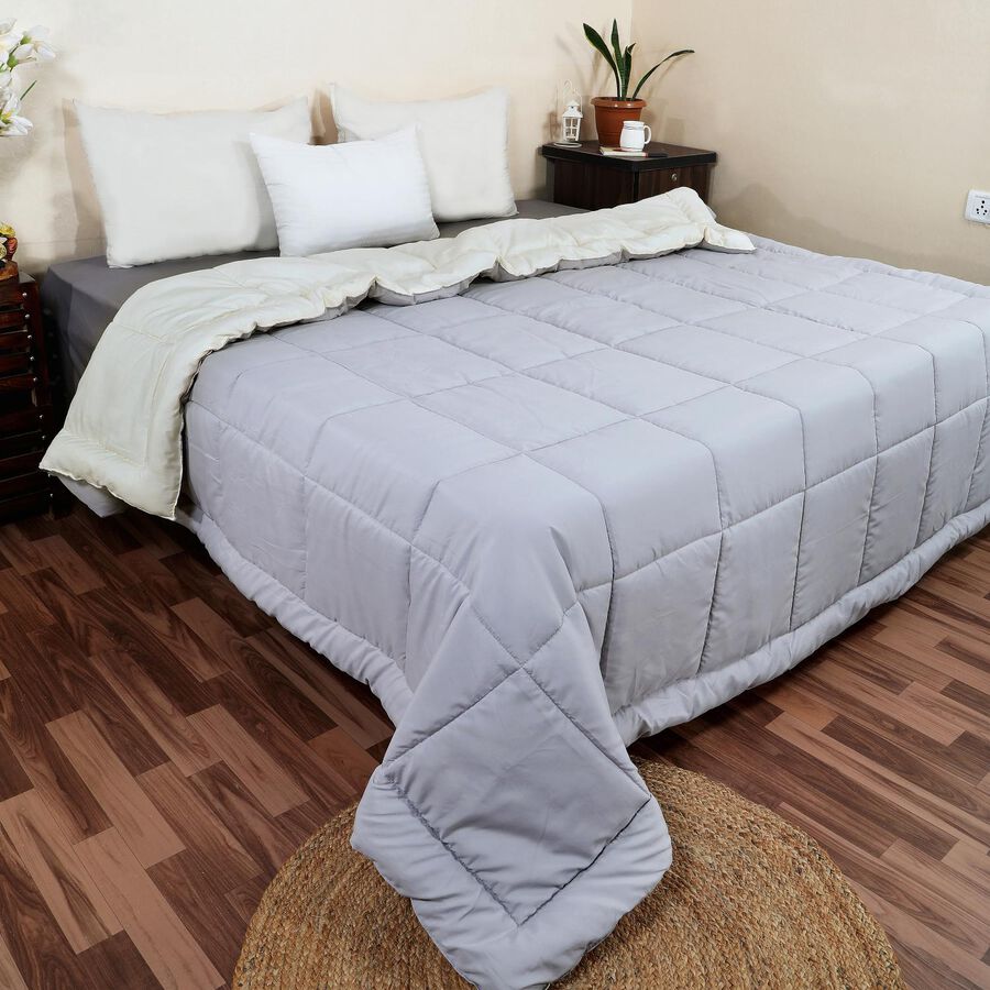 Grey Polyester Comforter, , large image number null