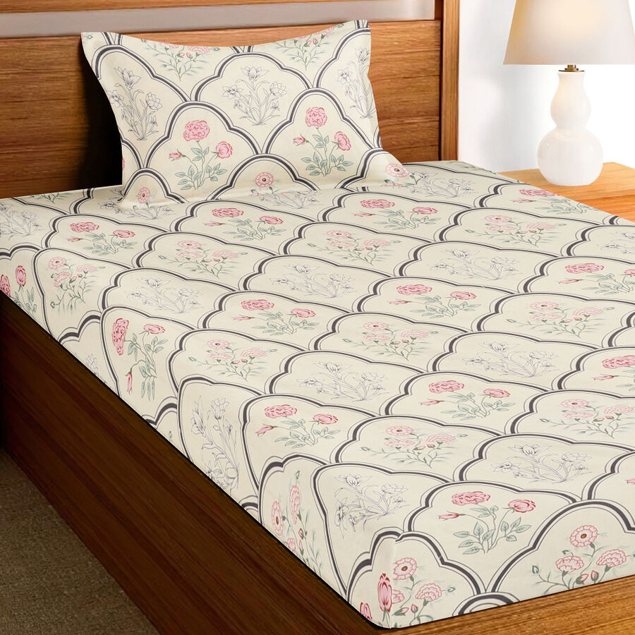 Yellow Microfiber Single Bedsheet, , large image number null