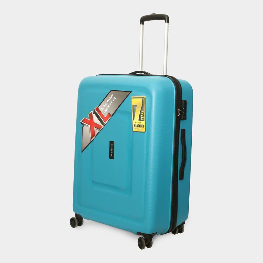 8-Wheel Light Blue Polypropylene Hard Case Trolley, Large, , large image number null