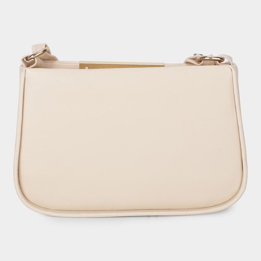Woman's Beige Polyurethane Bag, , large