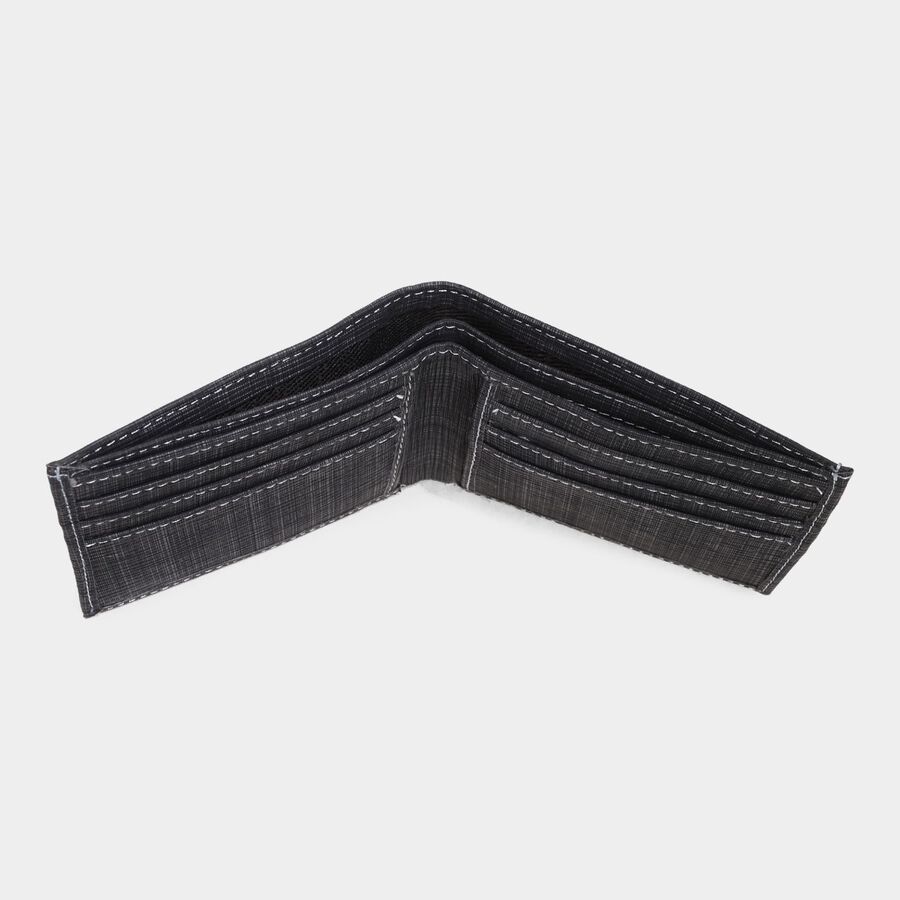 Men's Charcoal Polyurethane Wallet, , large image number null