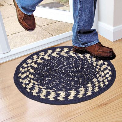 Blue Polyester Rug