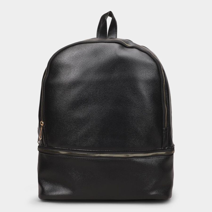 Women Black PU Bag, , large image number null