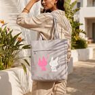 Women's Grey Polyurethane Tote Bag, , small