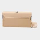Women's Tan Polyurethane Clutch Bag, , small image number null