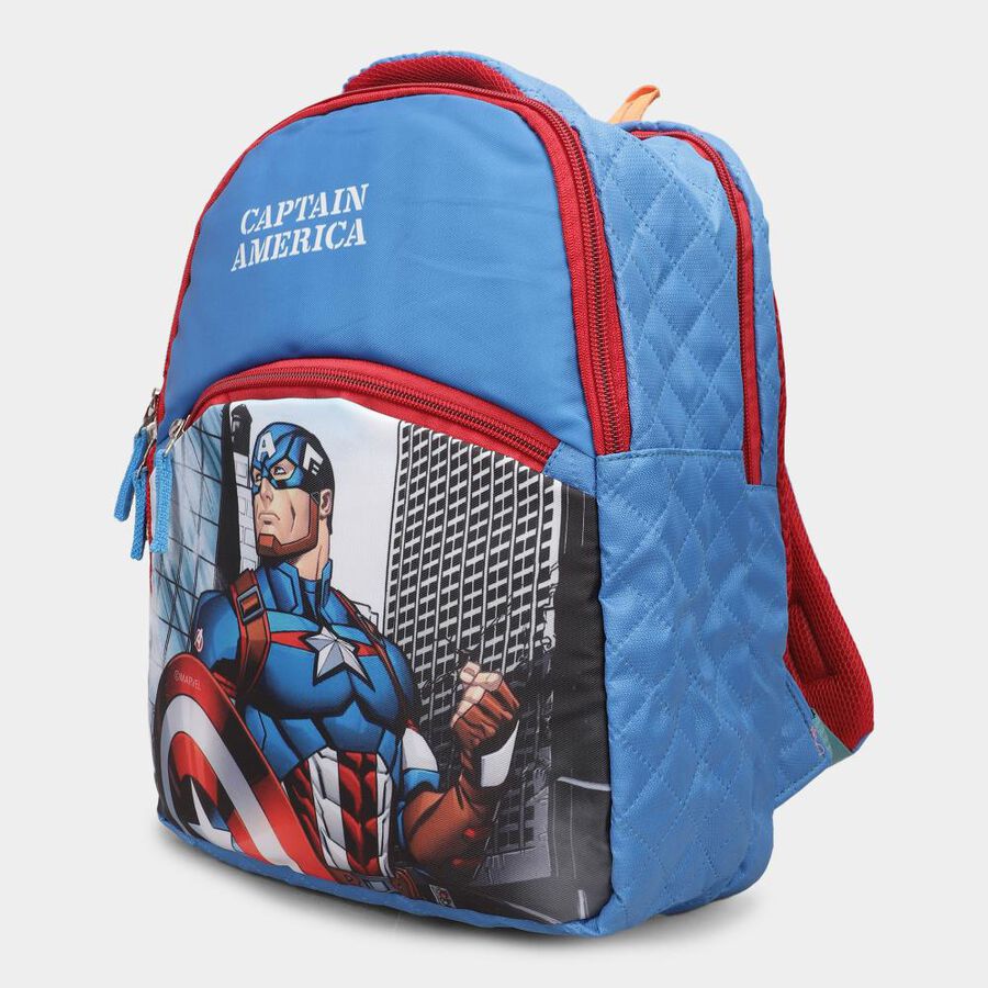 Captain America Kid's Navy Blue Fabric Bag, , large image number null