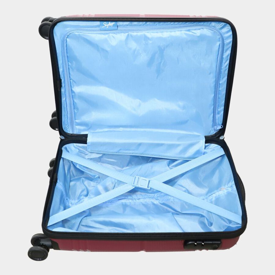 8-Wheel Maroon PVC Matee Hard Case Trolley, Small, , large image number null
