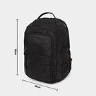 Black Polyester Backpack with Laptop Compartment and USB Port, , small image number null