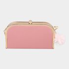 Women's Light Pink Polyurethane Clutch Bag, , small image number null