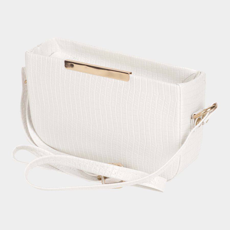 Women's Polyurethane Zipper Sling Bag, , large image number null