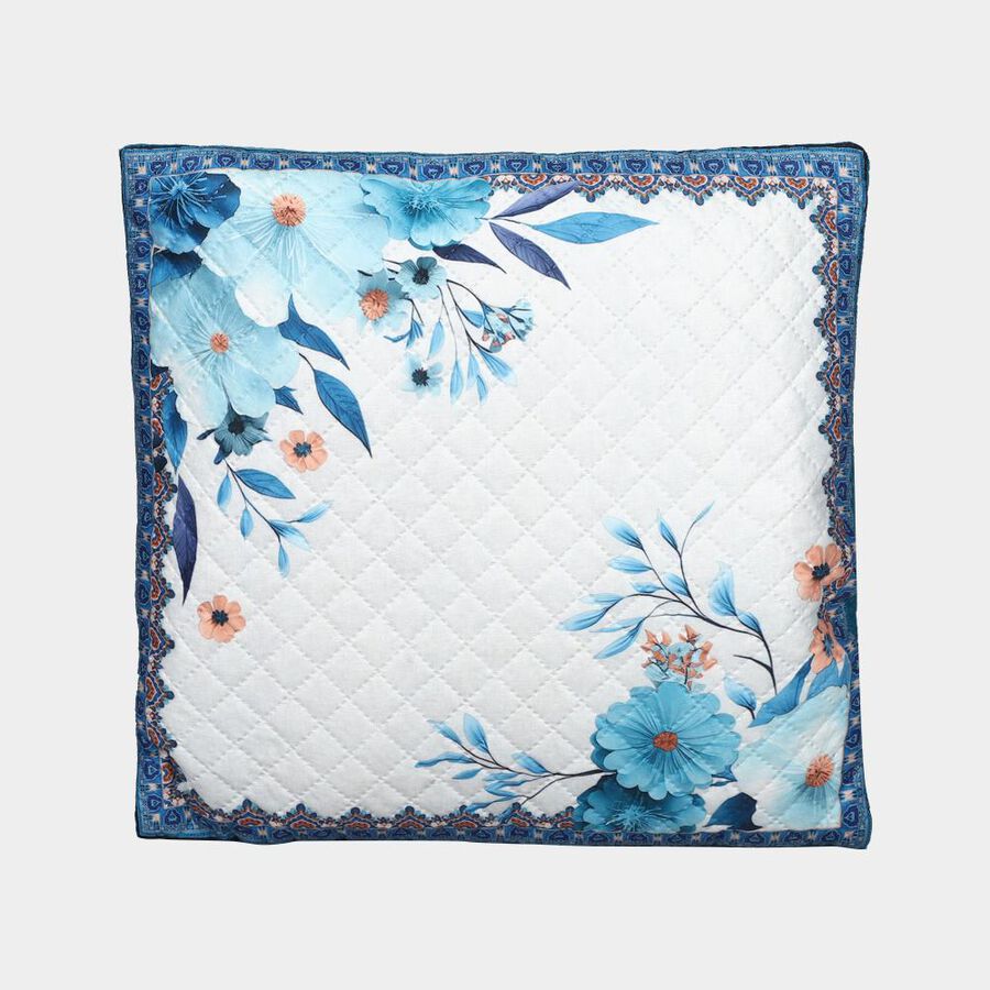 Blue Polyester Cushion Cover, , large image number null