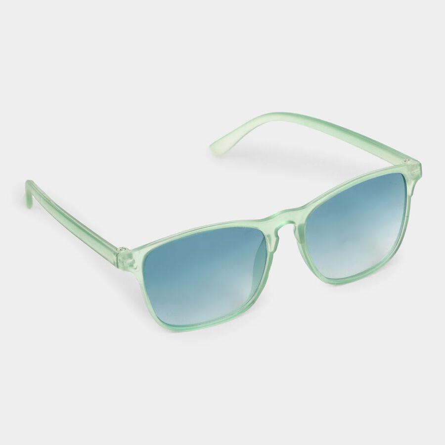 Kid's Plastic Clear Glass Round Sunglasses, , large image number null