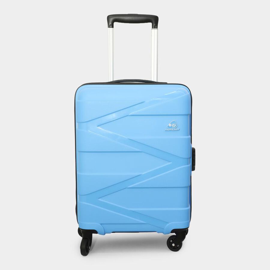 4-Wheel Dark Blue Polypropylene Hard Case Trolley, Small, , large image number null
