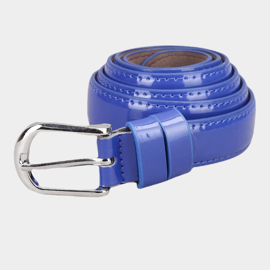 Women's Blue Polyurethane Belt, , large image number null