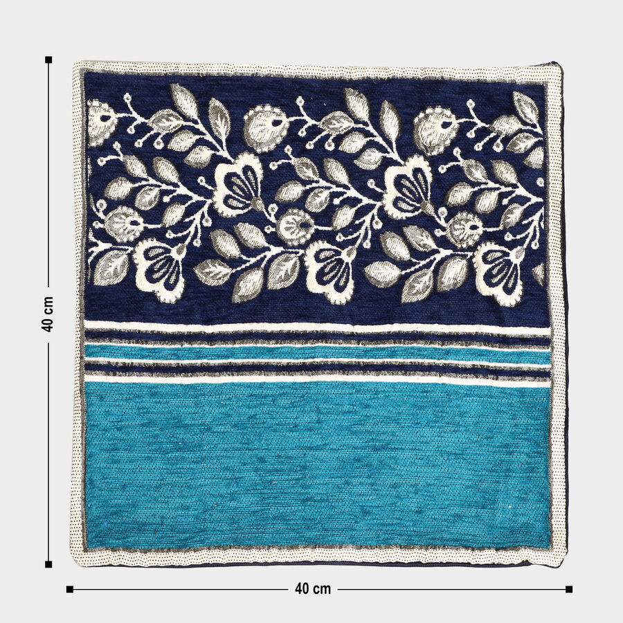 Blue Polyester Cushion Cover, , large image number null