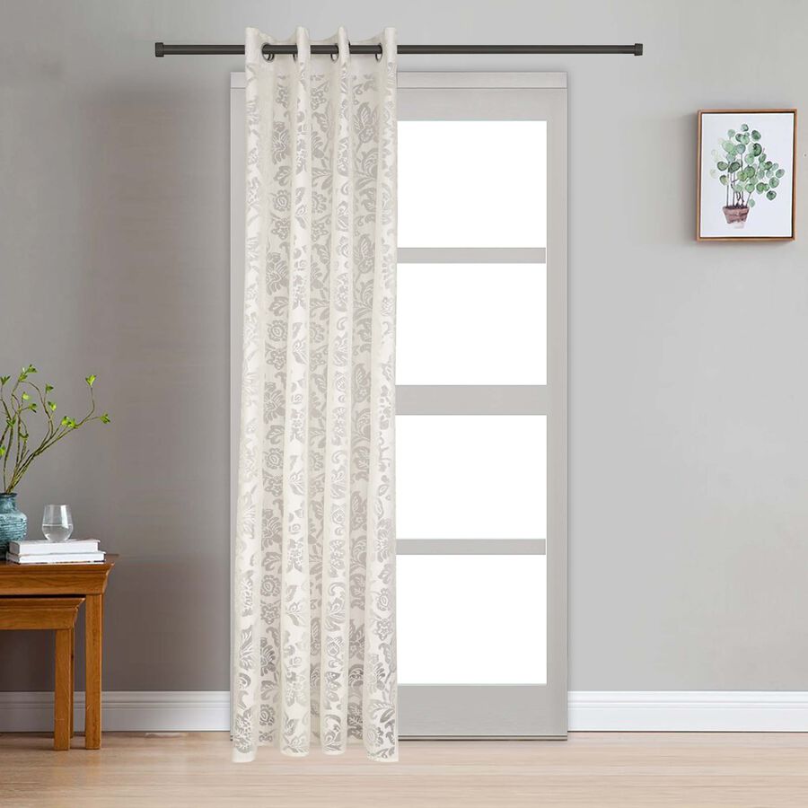 7ft. Cream Microfiber Door Curtain, , large image number null