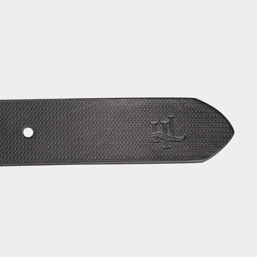 Men's Black Leather Casual Belt, , large image number null