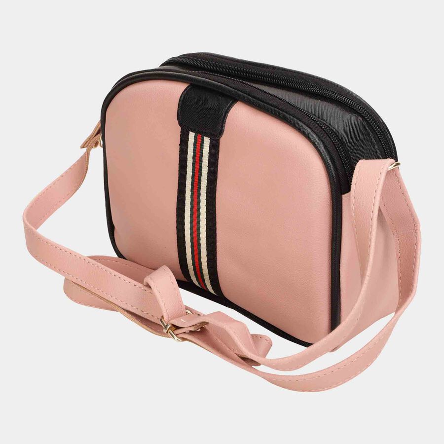 Women's Peach Polyurethane Handbag, , large image number null