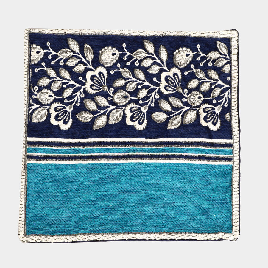 Blue Polyester Cushion Cover, , large image number null