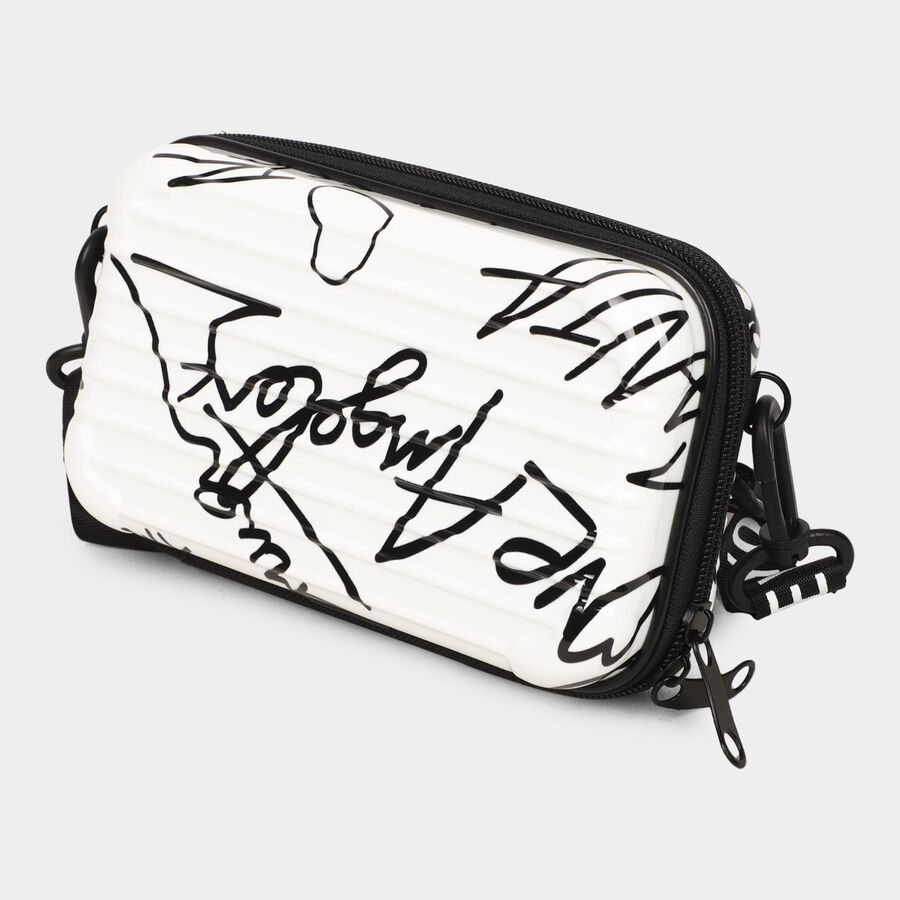 Women's Black Acrylic Sling Bag, , large image number null