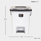 10 L Light Grey Plastic Dustbin, , small image number null