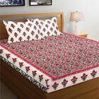 Pink Microfiber Double Bedsheet with Pillow Cover, , small