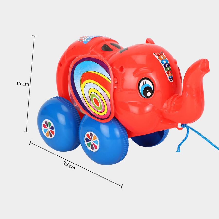 Kid's Red Plastic Pull Along, , large