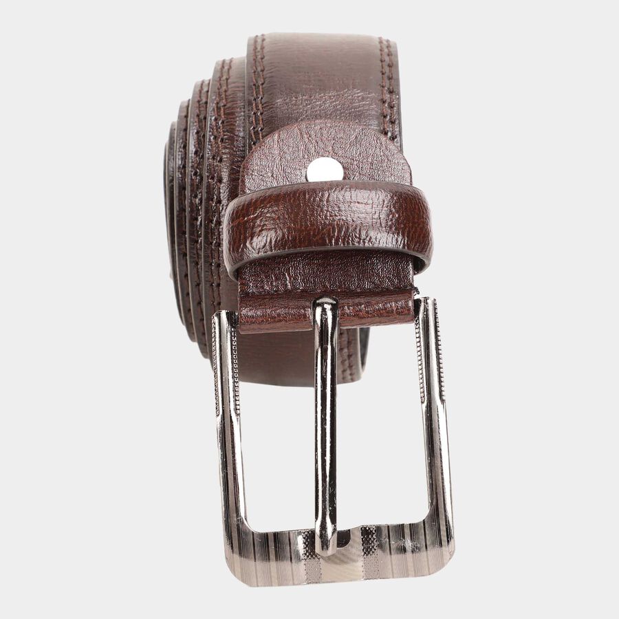 Men's Brown Polyurethane Casual Belt, , large