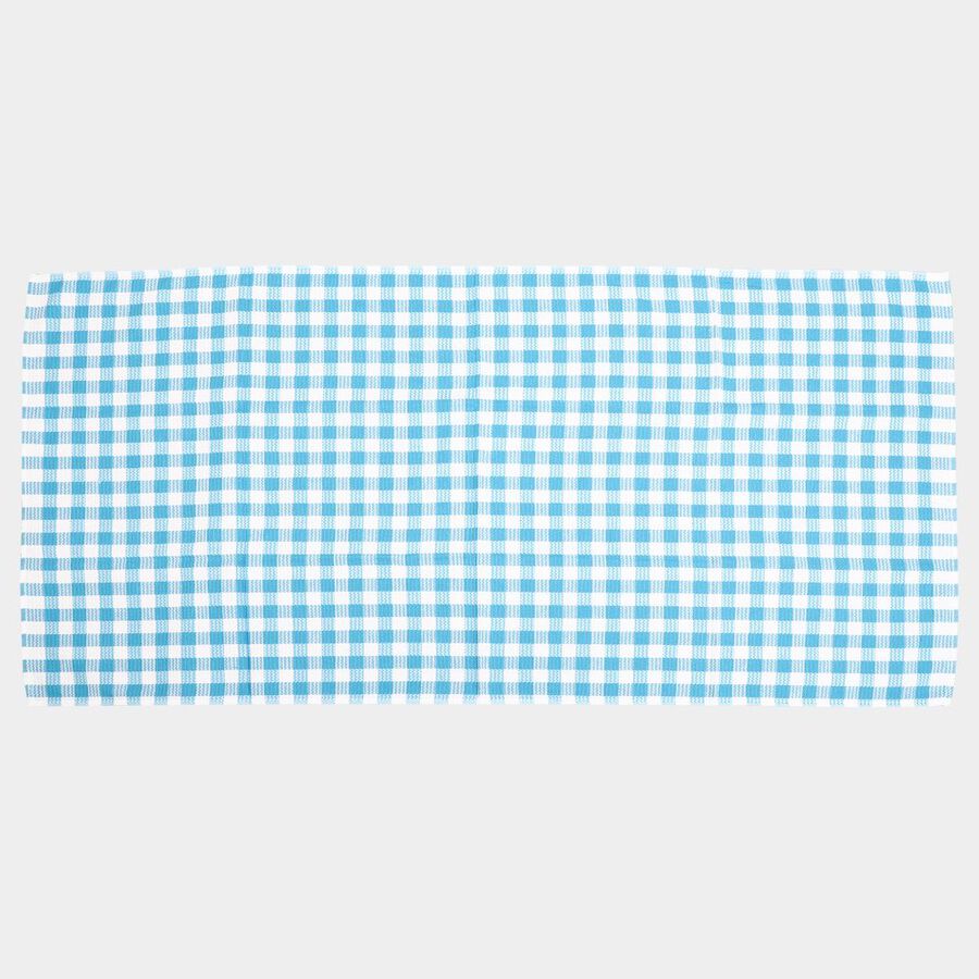 220 GSM Blue Cotton Blend Bath Towel, , large