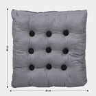 Grey Tufted Cushion, , small