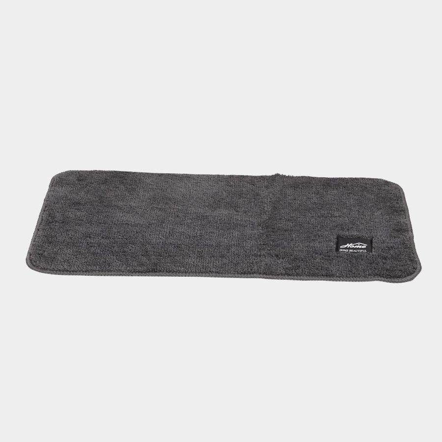 Anti-Skid Grey Microfiber Door Mat, , large
