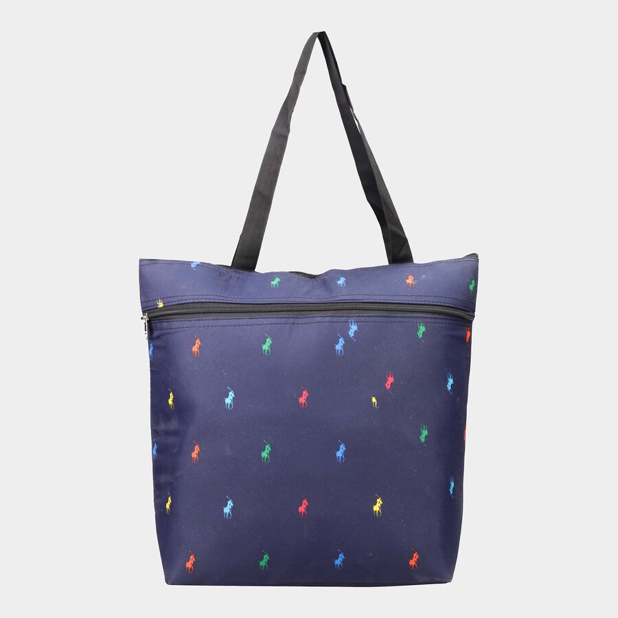 Women's Blue Fabric Tote Bag, , large image number null