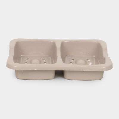 Brown Plastic Soap Dish 