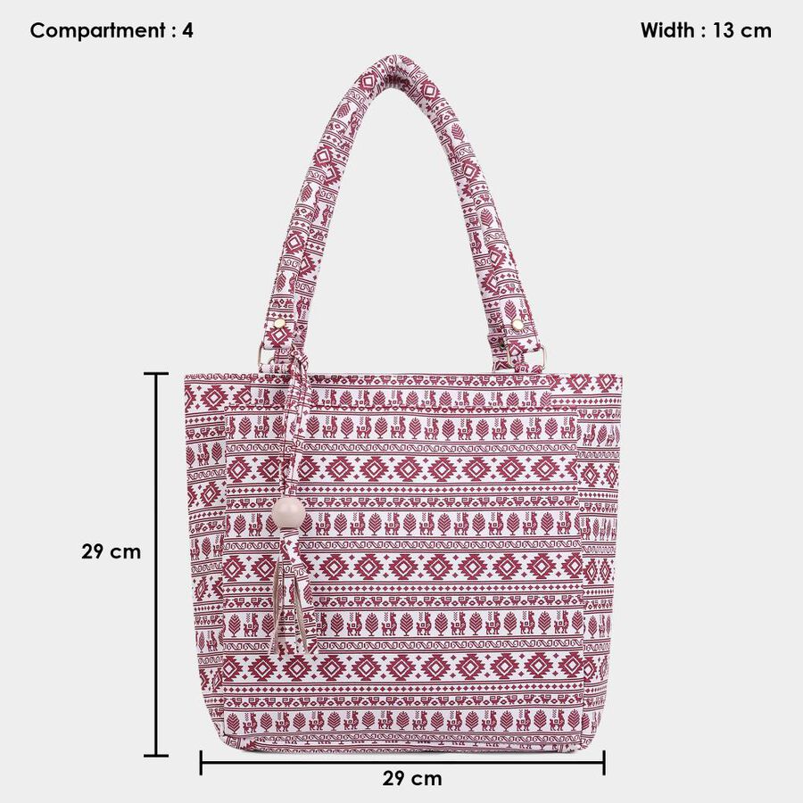 Women's Pink Polyurethane Hand Bag, , large image number null