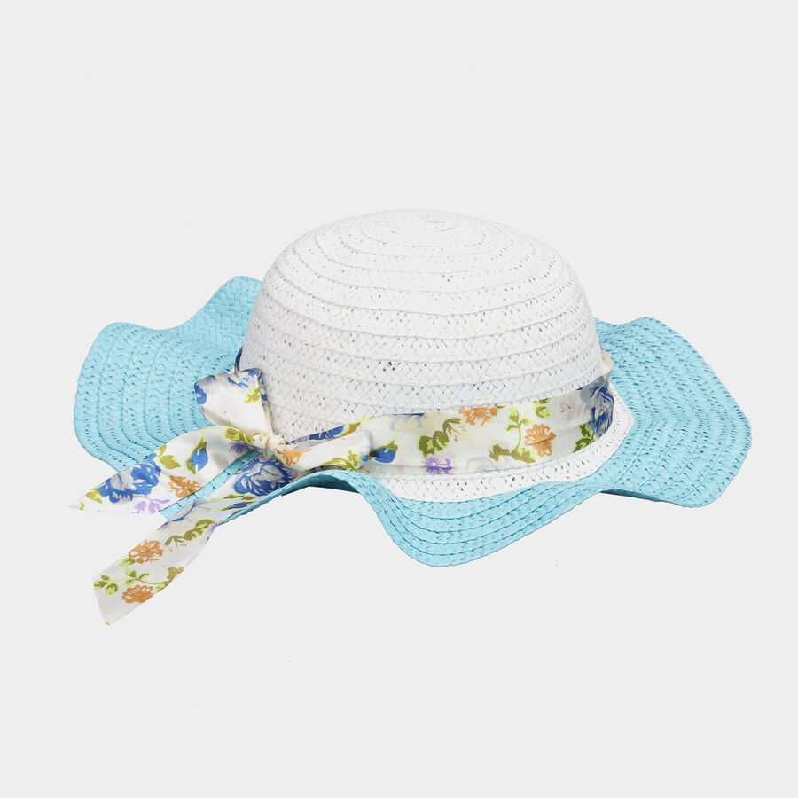 Kid's Blue Straw Hat, , large image number null