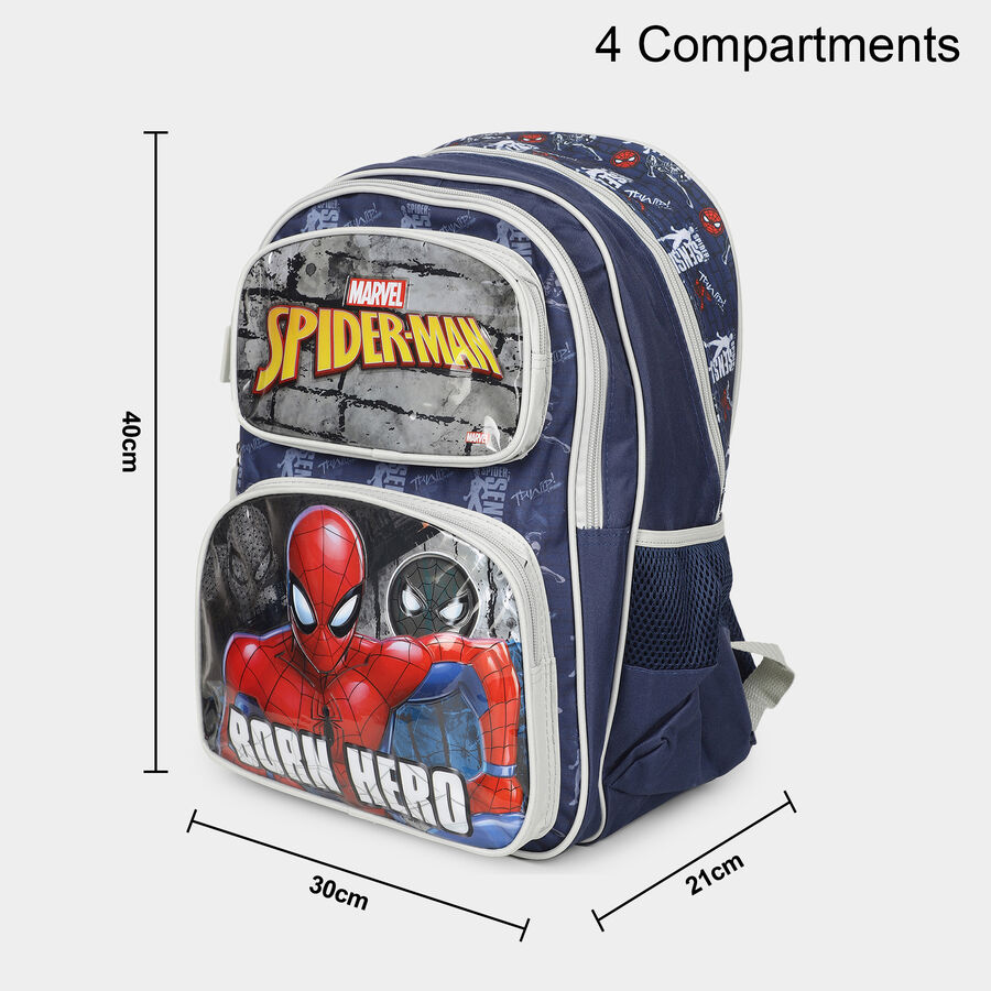 Spider Man Printed Fabric Backpack, , large