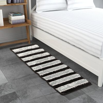 Grey Polyester Bedside Runner