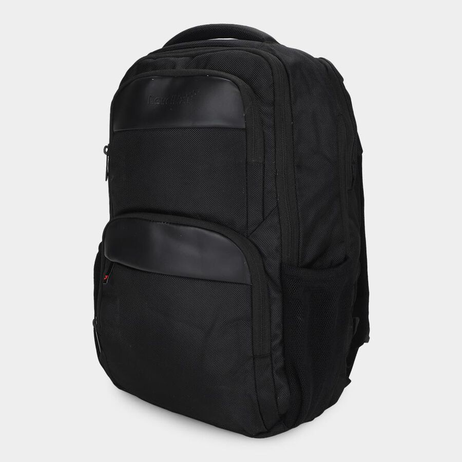 Black Polyester Laptop Back Pack, , large