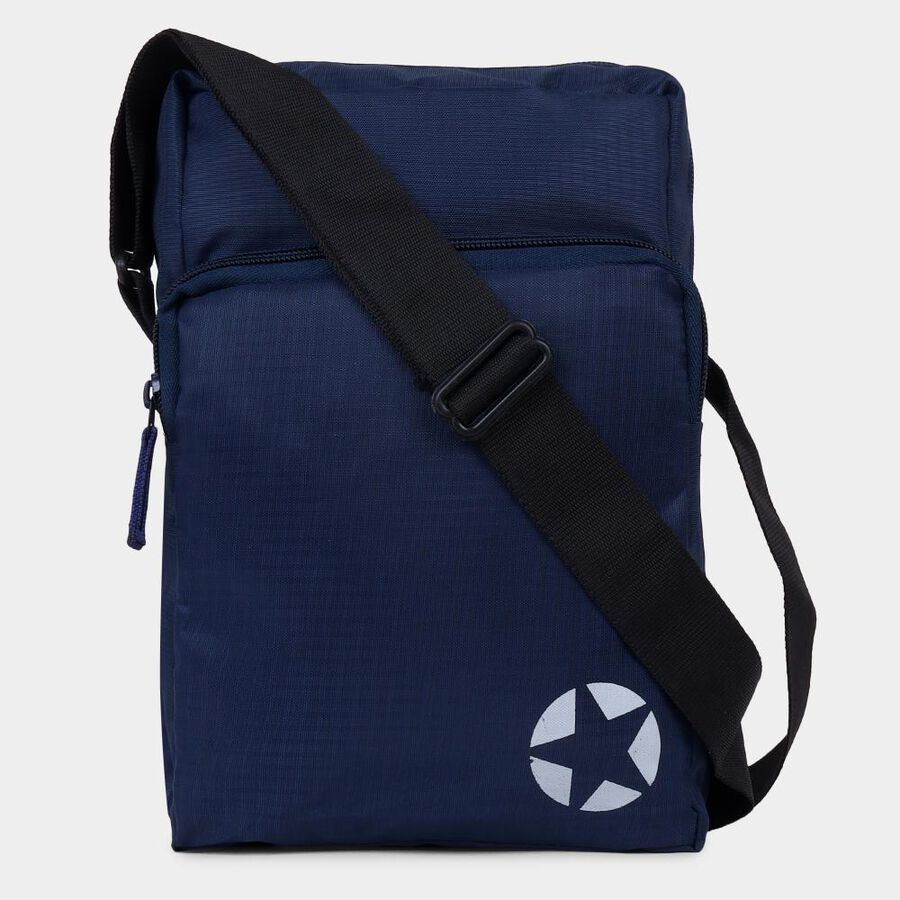 Men's Blue Canvas Sling Bag, , large image number null