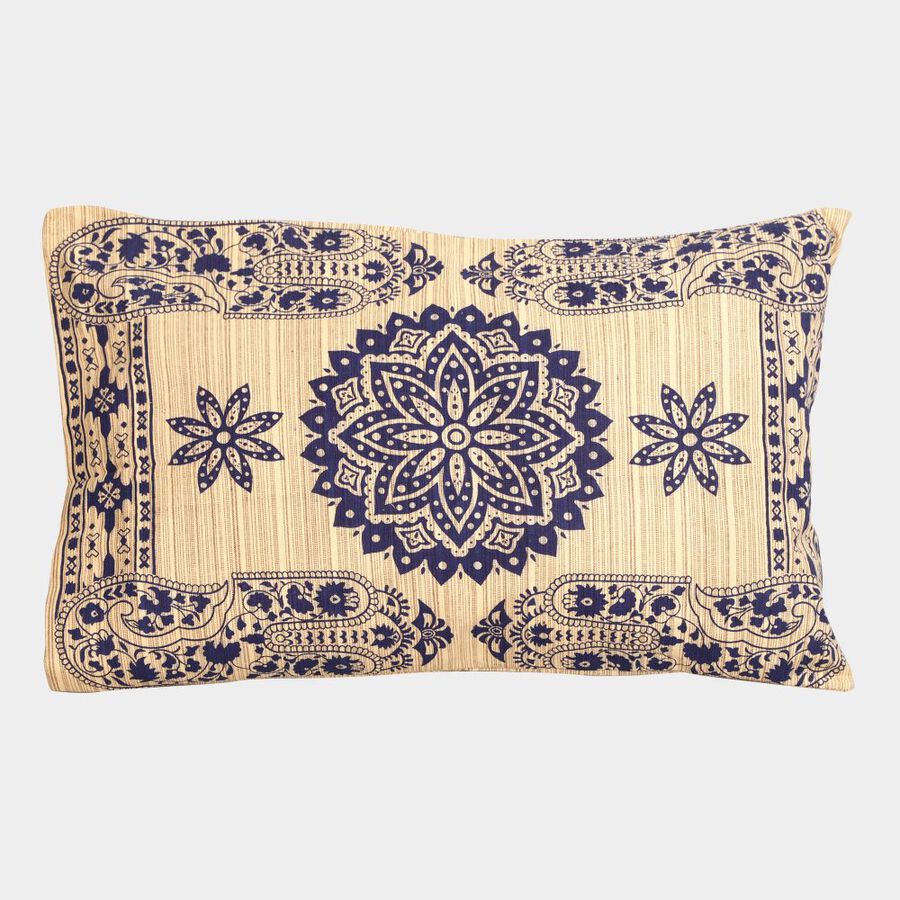Blue Cotton Pillow Cover, , large