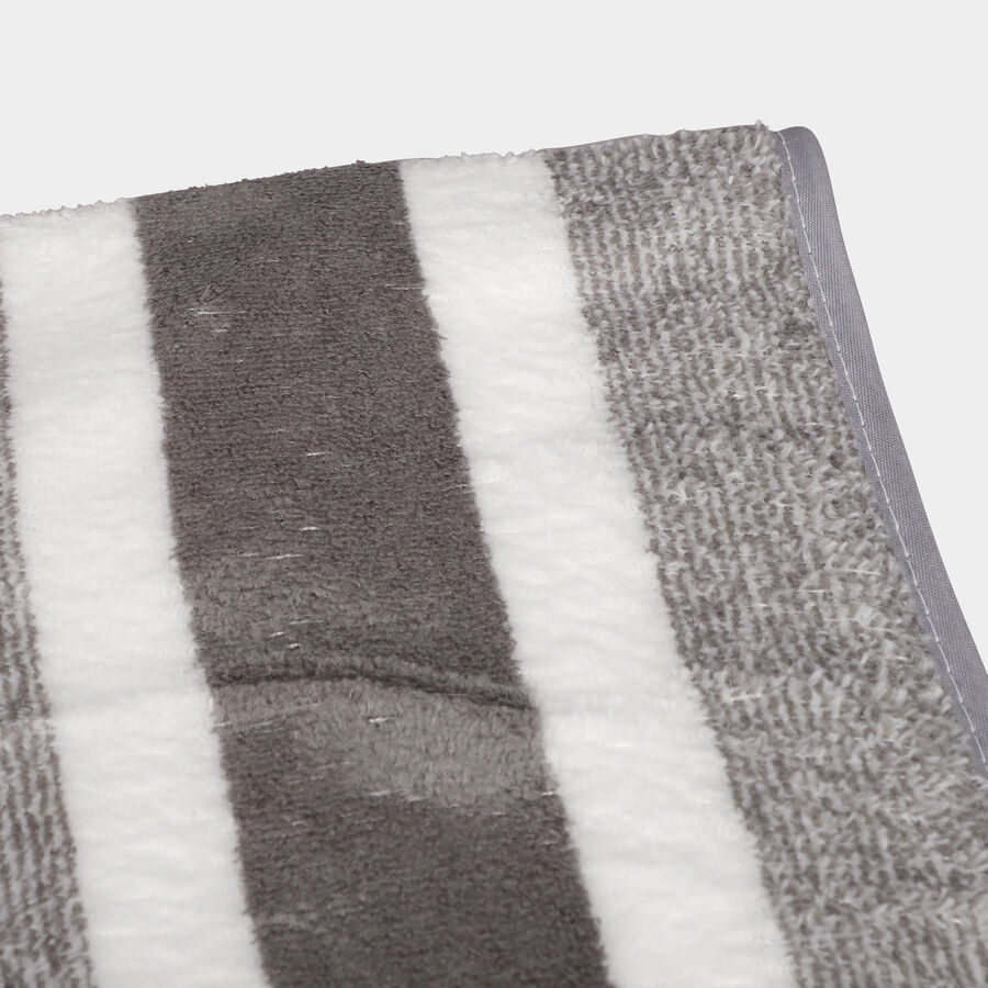 200 GSM Grey Microfiber Bath Towel, , large